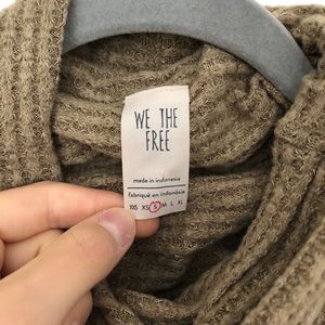 Free People Long Sleeve Cowl/Mock Neck Tunic